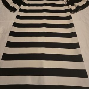 Black and White Striped Dress